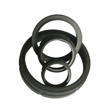Compressor piston guide graphite seal ring/support ring lubrication rod seal